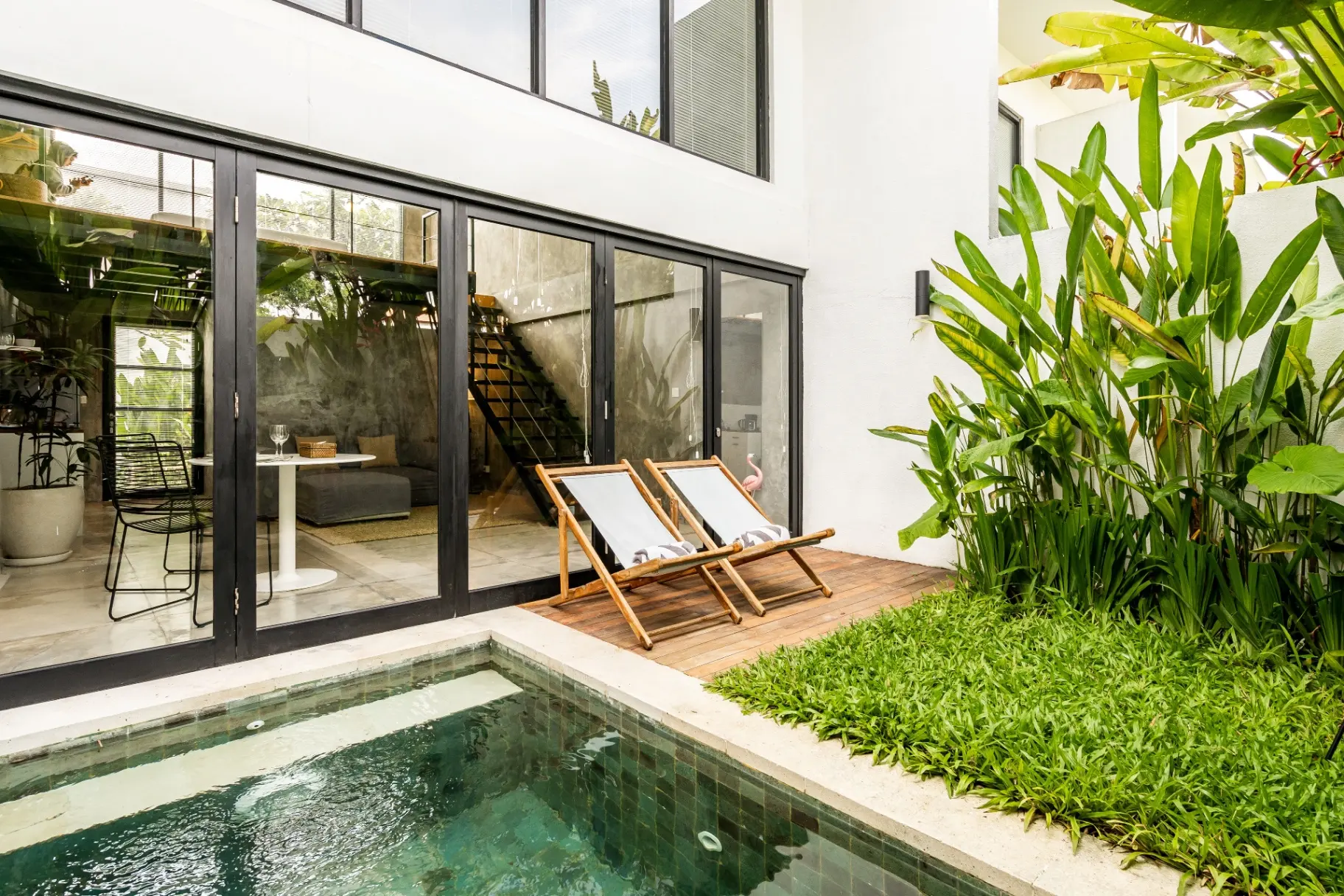 Modern Mezzanine Villa w/ Private Pool & Garden