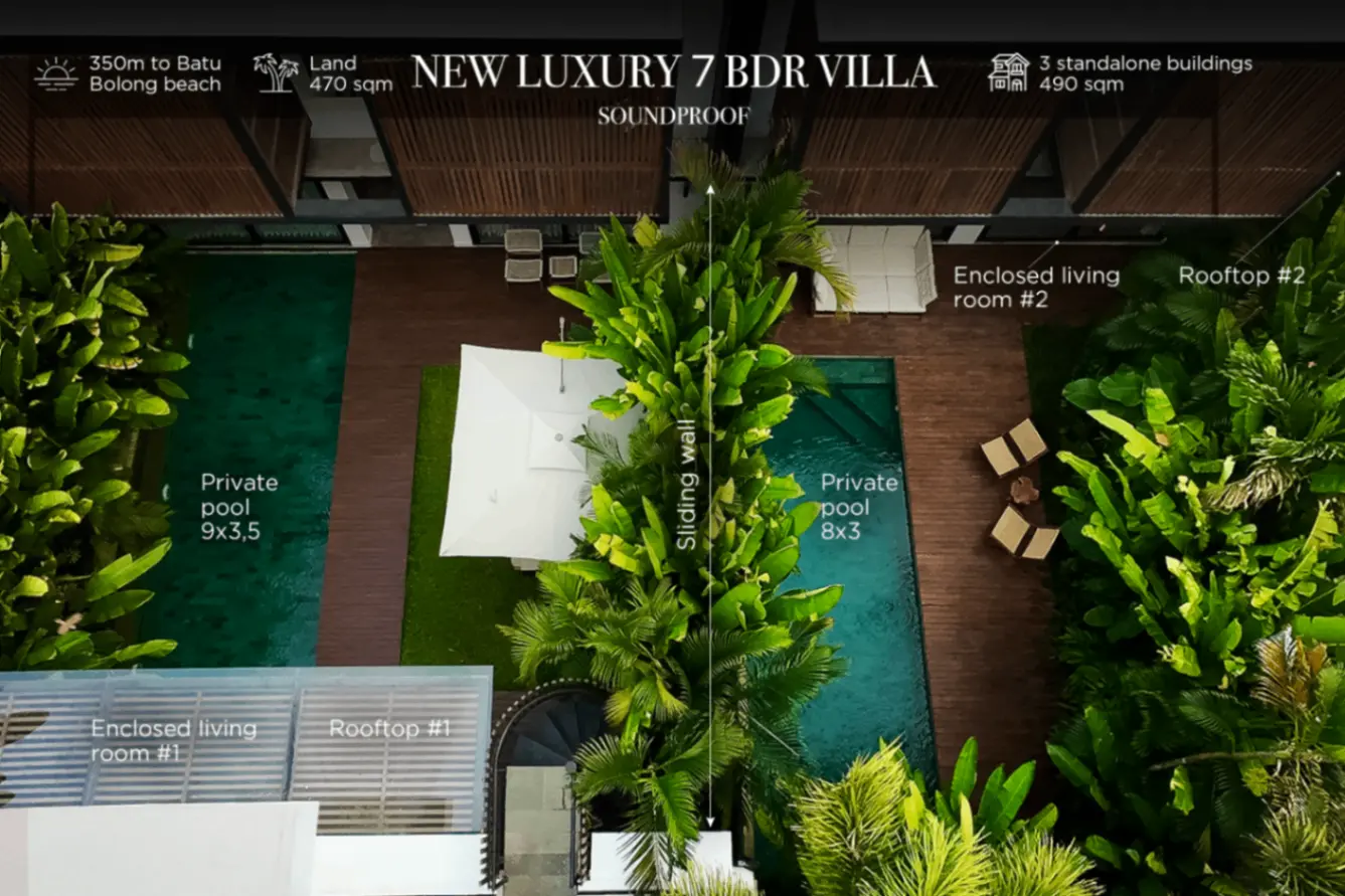  Premium 7-Bedroom Villa – next to Batu Bolong beach , Canggu