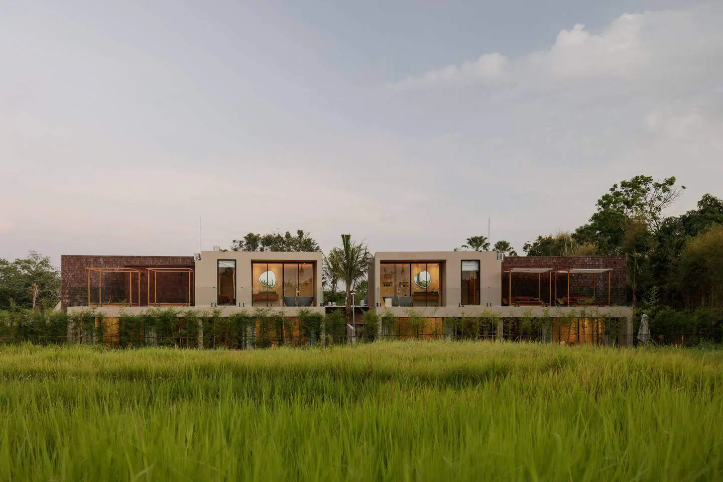 Luxury retreat villa with pool and rooftop with ricefield views
