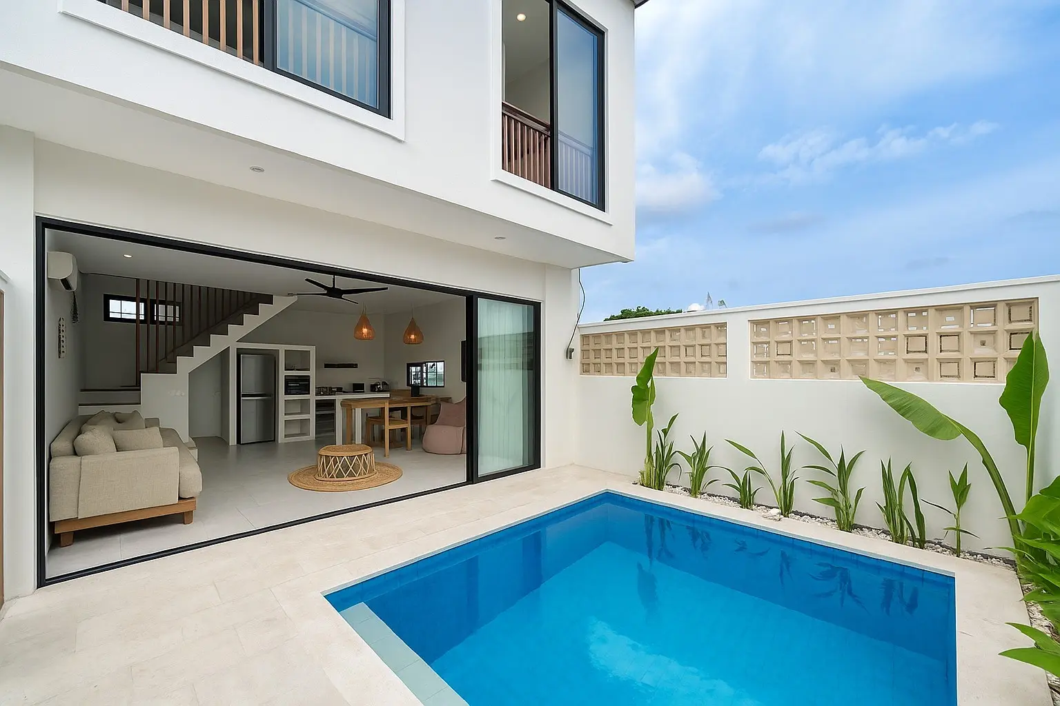 2BR Tropical Modern Villas w/ Ocean & Rice Field Views –