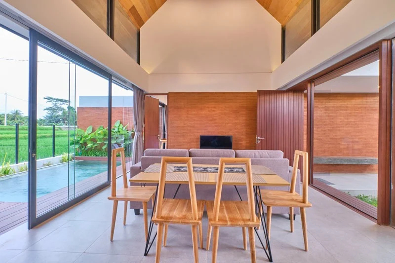 Luxury Modern Tropical 2BR Villa in Ubud with Rice Field View