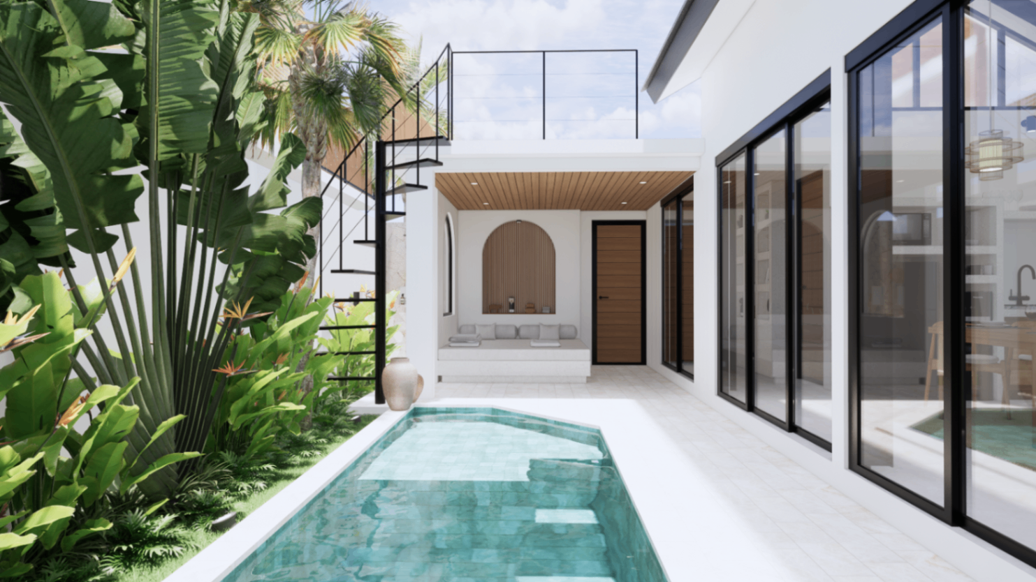 1-Bedroom Villa with Rooftop Cabana in Cepaka