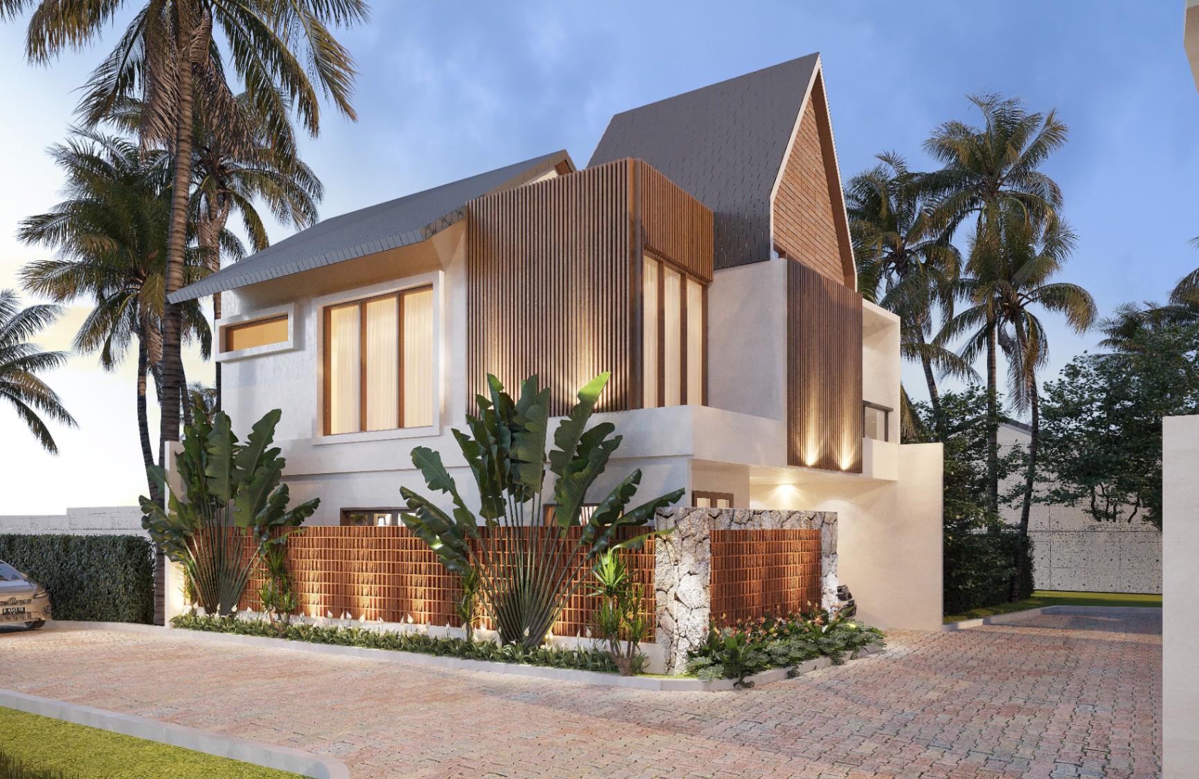 3-Bedroom Villa with Ricefield and Mountain Views in Tanah Lot