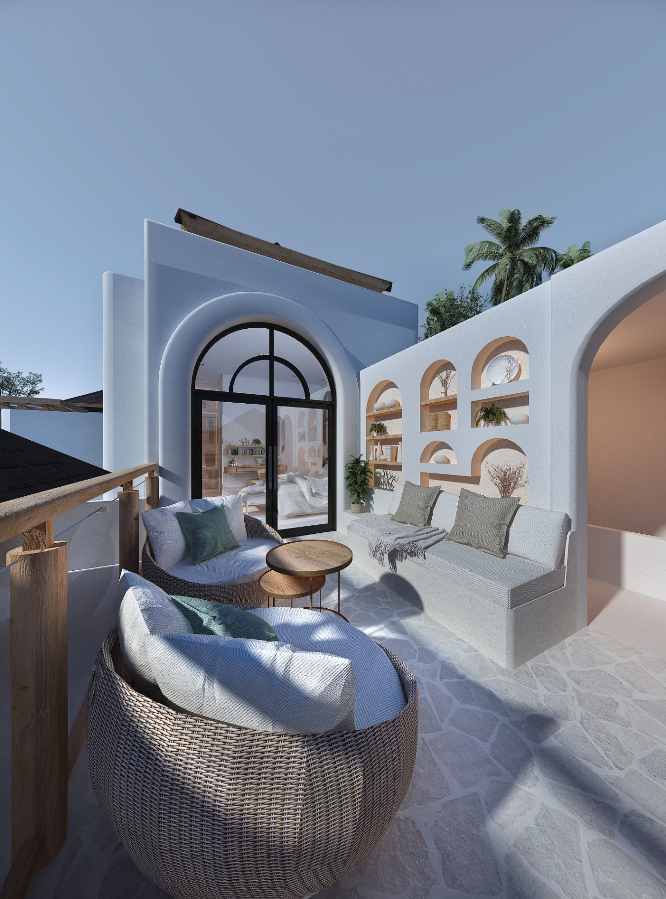 3-Bedroom Villa with Elegant Mediterranean Design in Kedungu