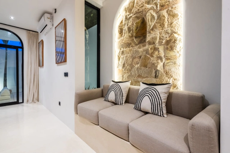 Dreamy 2BR Medeterranean Villa w/ Balcony & Green Space Views in Canggu - Image 2