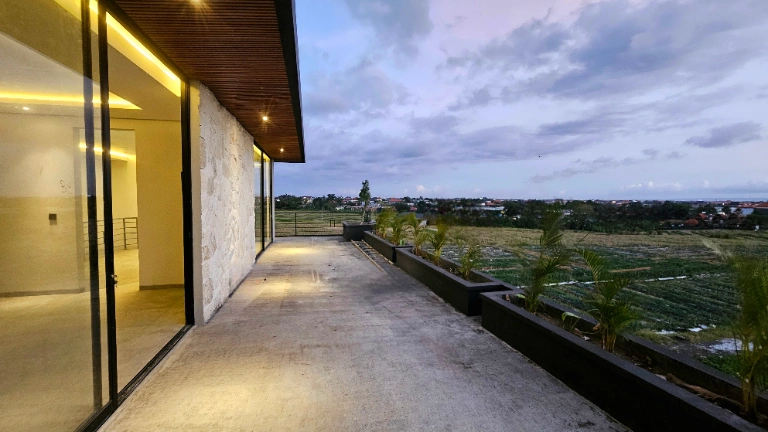 Yearly, 4BR Villa + Office with open rice field views in (Munggu) in Pererenan - Image 2